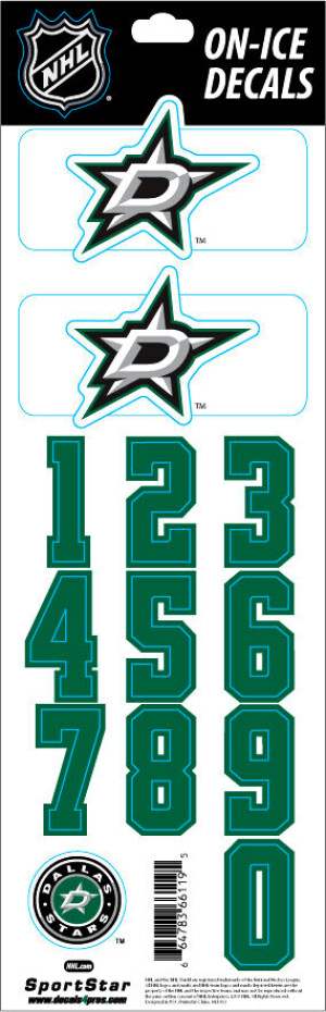 Product detail of Čísla na helmu Sportstape  ALL IN ONE HELMET DECALS - DALLAS STARS