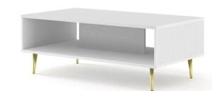 Product detail of ARTBm Konferenční stolek RAVENNA B 90 | bílá matná Provedení: Bílá matná / zlaté nohy