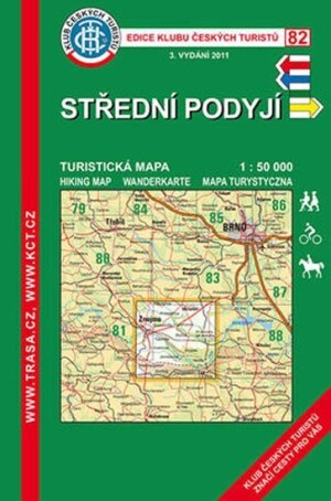 Product detail of Střední Podyjí /KČT 82 1:50T Turistická mapa