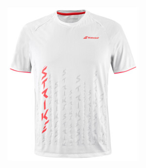 Product detail of Pánské tričko Babolat  Strike Crew Neck Tee Men White/Strike Red XL