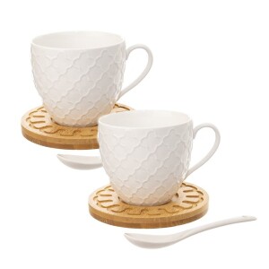 Product detail of Orion Sada porcelánového šálku s podšálkem a lžičkou WHITELINE, 2 ks