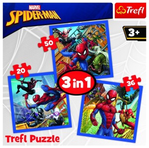 Product detail of Trefl Puzzle Spiderman 3v1 (20,36,50 dílků) - Trefl