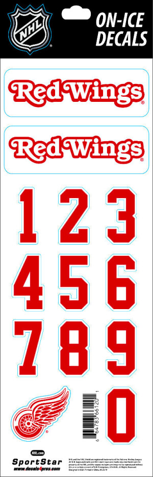 Product detail of Čísla na helmu Sportstape  ALL IN ONE HELMET DECALS - DETROIT RED WINGS