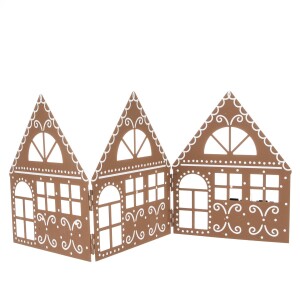 Product detail of Vánoční kovová dekorace Three houses hnědá, 50 x 20 x 2,5 cm