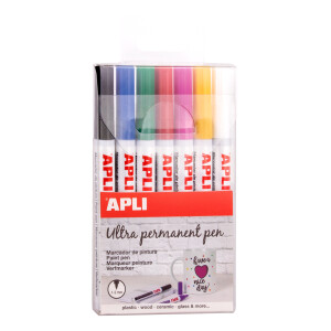 Product detail of APLI lakové popisovače ultra permanentní - sada, 7 ks, mix barev