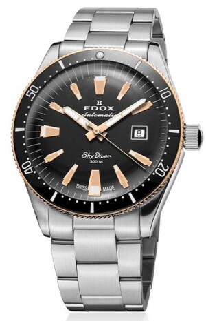 Product detail of EDOX Skydiver Date Automatic 80126-357RNM-NIRB Limited Edition