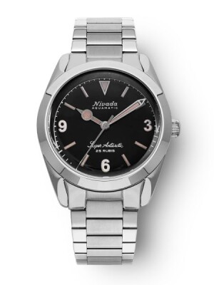 Product detail of Nivada Grenchen Super Antarctic 3.6.9 Black Vintage - Bracelet Flat Link