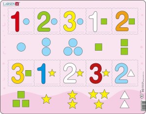 Product detail of Puzzle MAXI - Čísla 1-3 s grafickými znaky/10 dílků - Lascal