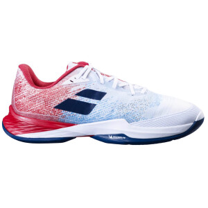 Product detail of Pánská tenisová obuv Babolat Jet Mach 3 AC Men Wide White/Estate Blue  EUR 42,5