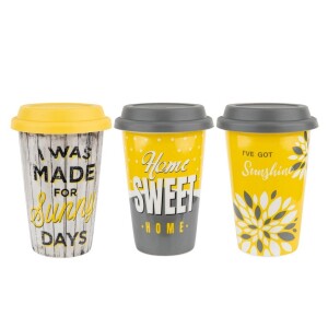 Product detail of Florina Porcelánový hrnek se silikonovým víčkem Sunshine, 380 ml