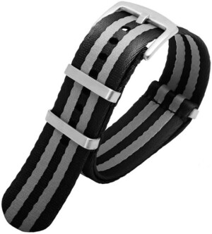 Product detail of Řemínek NATO Sports proužky, černo-šedý 22 mm - 22 mm