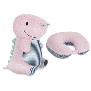 Product detail of Spokey CUDDLY 2v1 Dětský cestovní polštářek a plyšová hračka v jednom, hrošík