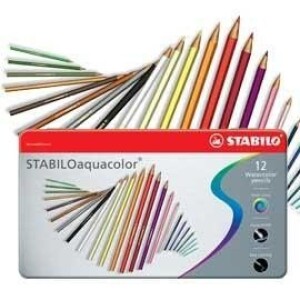 Product detail of Pastelky STABILO aquacolor, sada 12 ks v kovovém pouzdru