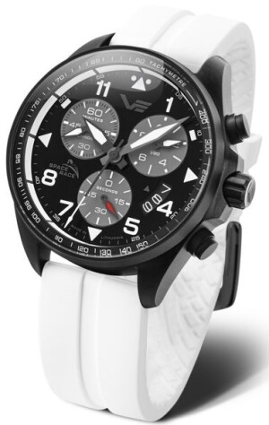Product detail of Vostok Europe Space Race Chrono Line 6S30-325C744S - Bílý silikonový řemínek