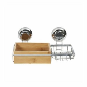 Product detail of Polička do koupelny Compactor Bestlock SPA Bamboo RAN5807 na zeď, bambusová, bez vrtání