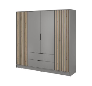 Product detail of ArtPS Šatní skříň KELLY 4D bez zrcadla | šedá