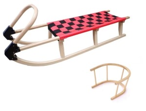 Product detail of Acra sáně Lavina 125cm dřevěné A2042 - červené + Ohrádka k sáním