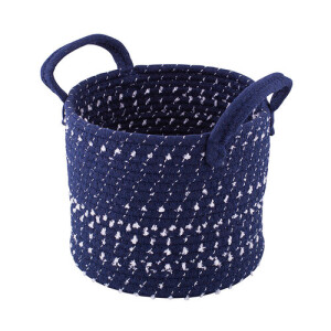 Product detail of Altom Bavlněný kulatý košík Dark blue, 22 x 18 cm, pr. 22 cm