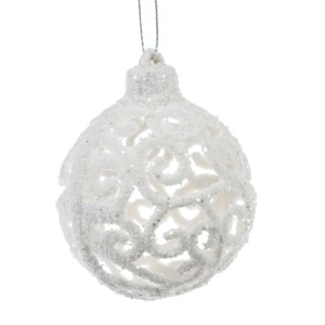 Product detail of Vánoční ozdoba Carlita Koule bílá, 7 cm, plast
