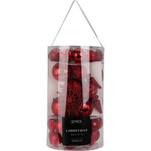 Product detail of Sada vánočních ozdob Cristal červená, 57 ks
