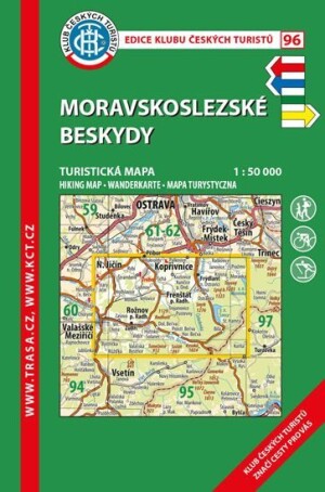 Product detail of KČT 96 Moravskoslezské Beskydy 1:50T Turistická mapa
