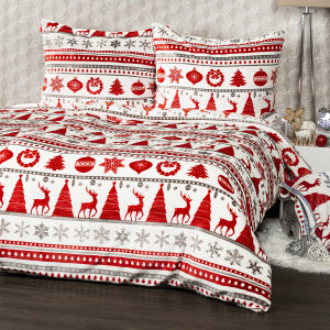 Product detail of 4Home Povlečení mikroflanel Christmas Time červená, 140 x 200 cm, 70 x 90 cm
