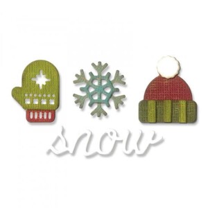 Product detail of SIZZIX Thinlits vyřezávací kovové šablony - zima 4 ks + embosovaci kapsa
