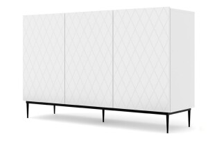 Product detail of ARTBm Komoda DIUNA 145 3D | bílý mat Provedení: Bílý mat / černá podnož