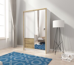 Product detail of ArtPS Šatní skříň RHEA 130 | bílá/dub artisan