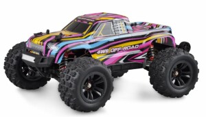 Product detail of Amewi RC Hyper Go Monster Truck brushless 4WD 1:16 RTR, modročervený
