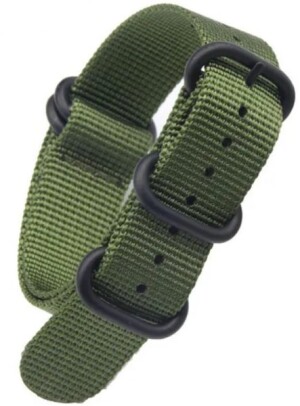 Product detail of NATO ZULU řemínek zelený (černá spona) - 20 mm