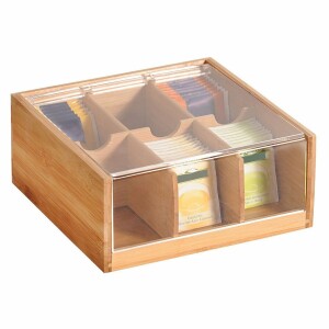 Product detail of Kesper 58903 Organizér na čaje bambus, 6 přihrádek, 22 x 21 x 9,5 cm