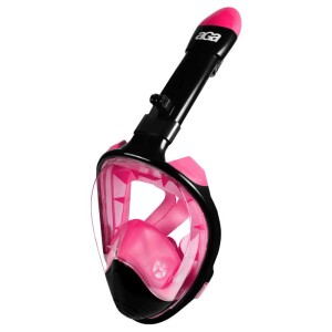 Product detail of Aga Celoobličejová šnorchlovací maska L/XL Černá/Růžová