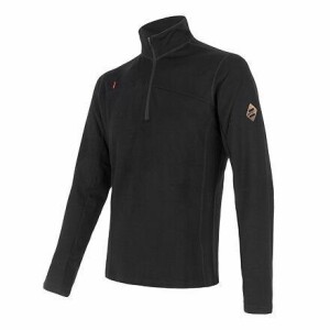 Product detail of Sensor Merino UPPER mikina krátký zip černá