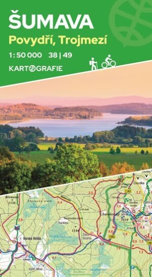 Product detail of Šumava, Povydří, Trojmezí 38|49 - oboustranná turistická mapa 1:50 000