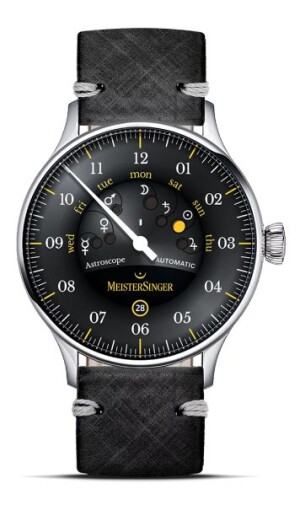 Product detail of MeisterSinger Astroscope S-AS902Y Limited Edition - Černý kožený řemínek