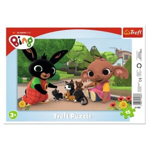Product detail of Trefl Puzzle Bing - Hra s koťaty / 15 dílků