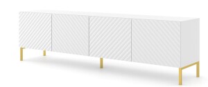 Product detail of ARTBm Tv stolek SURF 200 | 4D Provedení: Bílý mat / zlaté nohy