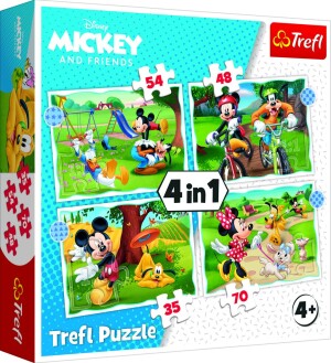 Product detail of Trefl Puzzle Mickey Mouse: Krásný den 4v1 (35,48,54,70 dílků) - Trigano