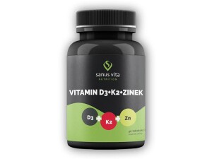 Product detail of Sanus Vita Vitamin D3 + K2 + Zinek 90 tobolek