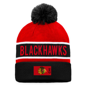 Product detail of Zimní čepice Fanatics  Authentic Pro Game & Train Cuffed Pom Knit Chicago Blackhawks