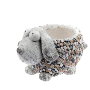 Product detail of Zahradní okrasný květináč s kamínky Teddy, 32 x 22 x 24 cm