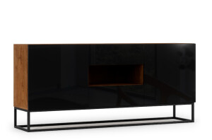 Product detail of Artelta Komoda AVORIO | 180 Barva: Dub artisan / černý lesk