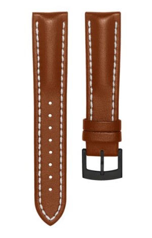 Product detail of Kožený řemínek Biatec | Hnědý z teletiny - 20 mm - Černá