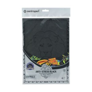 Product detail of Centropen Antistress omalovánky Animals black 4 ks