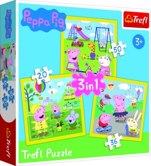 Product detail of Trefl Puzzle Peppa Pig 3v1 (20,36,50 dílků) - Trefl