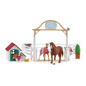Product detail of Schleich 42458 Hostující koně, Hannah s fenkou Ruby, 40 x 30 x 20 cm