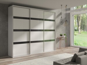 Product detail of ArtMadex Šatní skříň GRANDE 277 | bílá páska lacobel