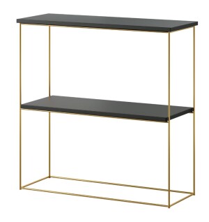 Product detail of ArtAdrk Příruční stolek TONI | zlaté nohy Barva: Černá