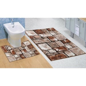 Product detail of Bellatex Sada koupelnových předložek Kamenná dlažba 3D, 60 x 100 cm, 60 x 50 cm 